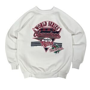 Vintage 1987 Minnesota Twins World Series Champions MLB Sweatshirt Tultex USA M